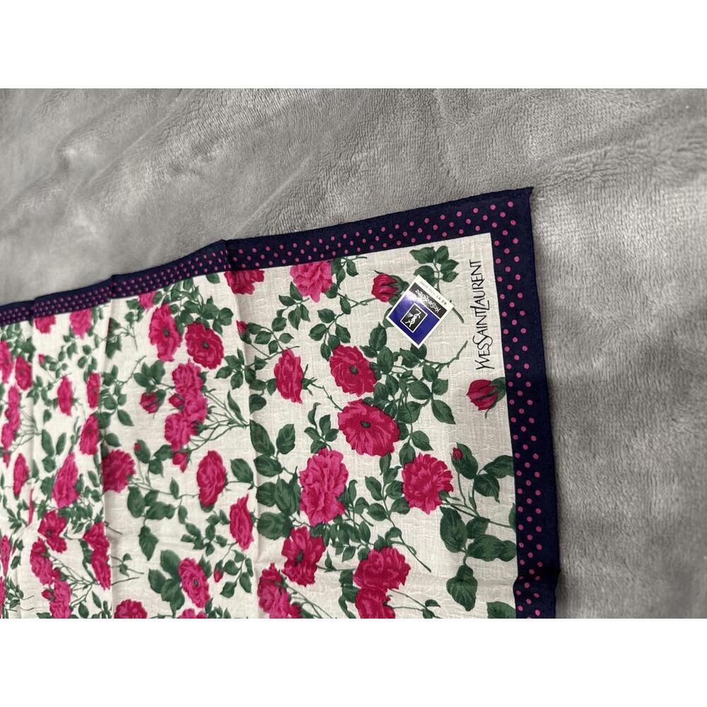 Yves Saint Laurent YSL Floral Print Scarf